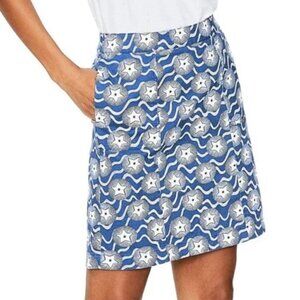 Boden Cobalt Blue White Stars Cotton Blend  Stretch Skirt sz 6